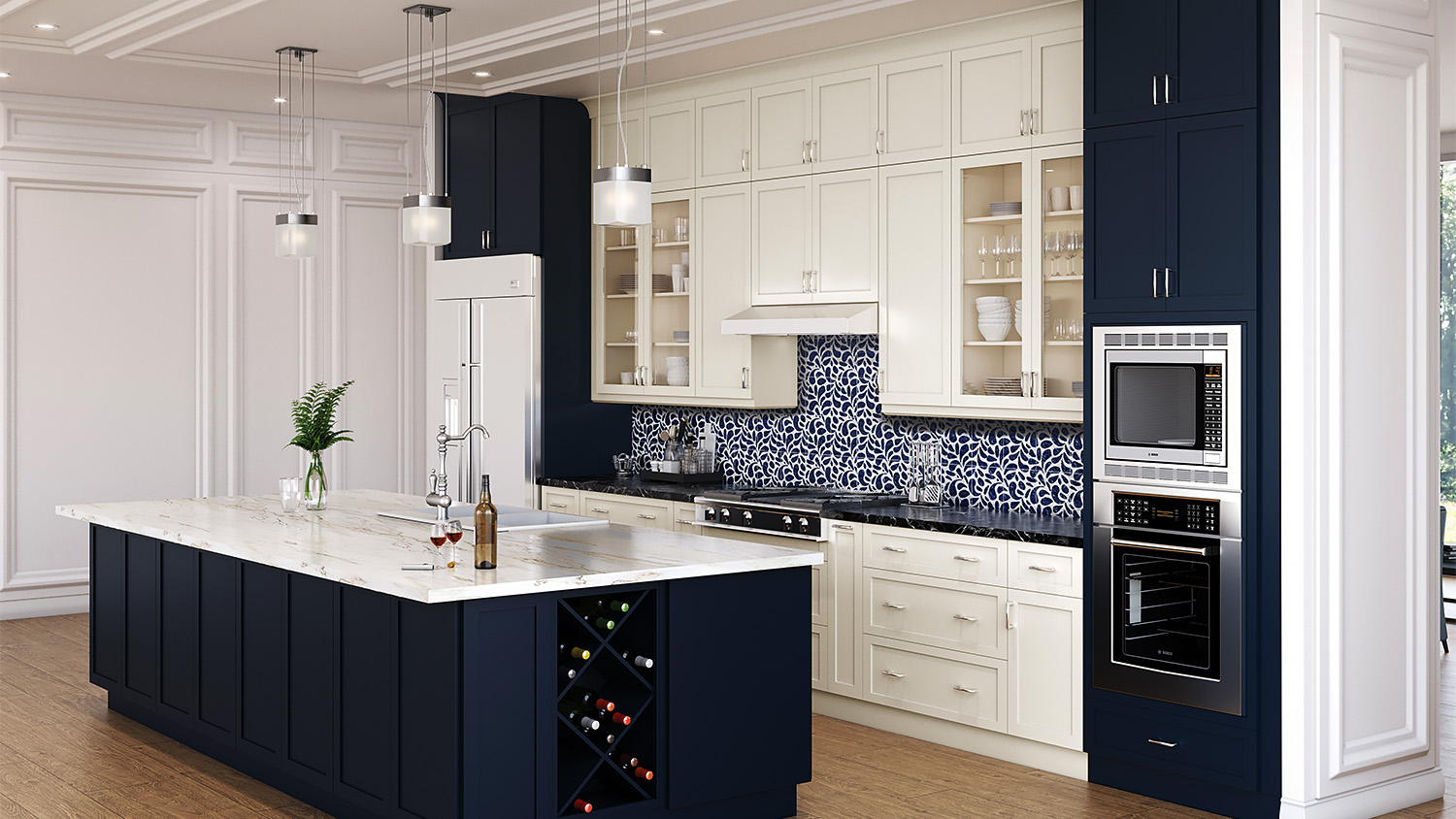 Florence Midnight Blue Kitchen Cabinets