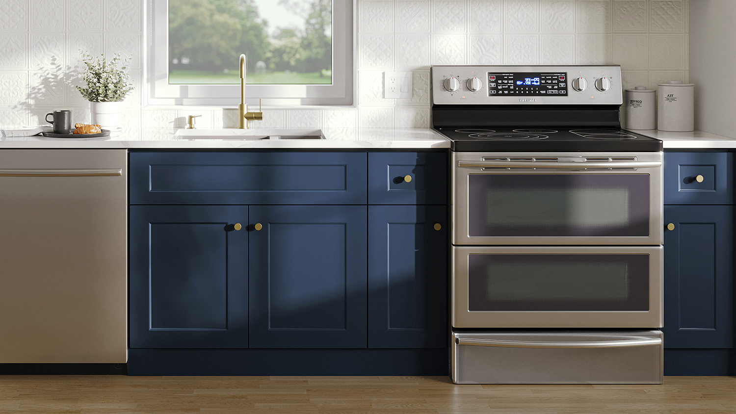 Navy Blue Shaker Assembled Cabinets | Shop online at Wholesale Cabinets